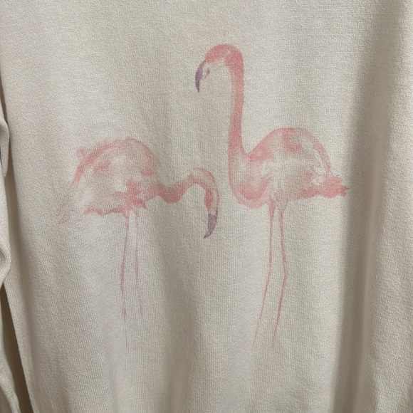 Joie Cream Flamingo Crewneck Sweater size XS - Picture 6 of 11